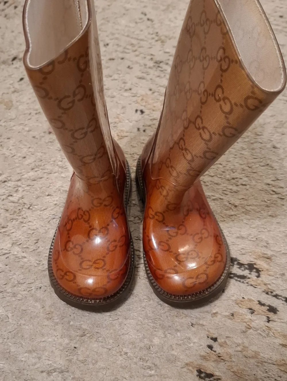 Gucci Kids Monogram Rain Boots Size 24(8 Toddler)